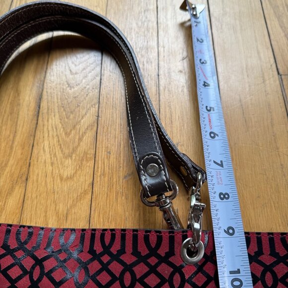 J. McLaughlin Red Printed Shopper Handbag - Picture 8 of 16